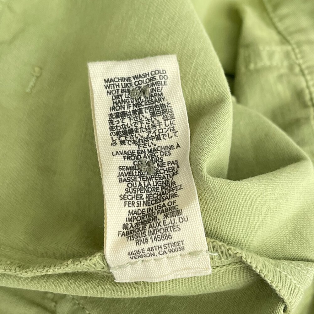The Great Vintage Straight Relaxed Fit Pants Flat Front Pockets Green Women 28 - Picture 10 of 16